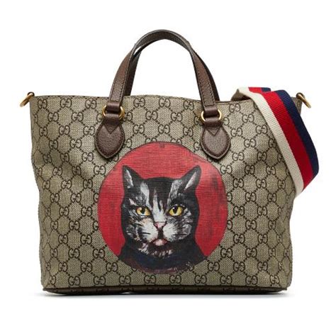 gucci gg mystic cat tote.